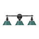 A thumbnail of the Golden Lighting 3306-BA3 Matte Black / Pine Green Shades