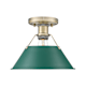 A thumbnail of the Golden Lighting 3306-FM AB Aged Brass / Pine Green Shades