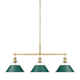 A thumbnail of the Golden Lighting 3306-LP BCB Brushed Champagne Bronze / Pine Green Shades