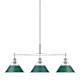 A thumbnail of the Golden Lighting 3306-LP CH Chrome / Pine Green Shades