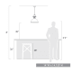 A thumbnail of the Golden Lighting 3604-L-BLK Size to Scale Image