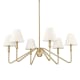 A thumbnail of the Golden Lighting 3690-6 IL Brushed Champagne Bronze / Ivory Linen Shades