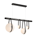 A thumbnail of the Hubbardton Forge 131043 Polished Nickel / Black / Black Wood / Opal