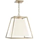A thumbnail of the Hudson Valley Lighting 6917 Aged Brass / White Silk Shades