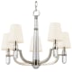 A thumbnail of the Hudson Valley Lighting 985 Polished Nickel / White Silk Shades