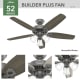 A thumbnail of the Hunter Builder 52 LED Hunter 51110 Builder Ceiling Fan Details