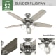 A thumbnail of the Hunter Builder 52 LED Hunter 51111 Builder Ceiling Fan Details