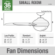 A thumbnail of the Hunter Valda 36 LED Hunter Valda 36 Dimensions