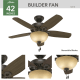 A thumbnail of the Hunter Builder Small Room Bowl Hunter 52218 Builder Ceiling Fan Details