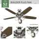 A thumbnail of the Hunter Builder Plus Hunter 53237 Builder Ceiling Fan Details