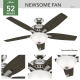 A thumbnail of the Hunter Newsome 52 Bowl Hunter 53312 Newsome Ceiling Fan Details