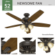 A thumbnail of the Hunter Newsome 52 3 Light Hunter 53317 Newsome Ceiling Fan Details