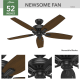 A thumbnail of the Hunter Newsome 52 Damp Hunter 53324 Newsome Ceiling Fan Details