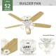 A thumbnail of the Hunter Builder 52 Low Profile Hunter 53326 Builder Ceiling Fan Details