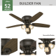 A thumbnail of the Hunter Builder 52 Low Profile Hunter 53327 Builder Ceiling Fan Details