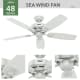 A thumbnail of the Hunter Sea Wind 2 Hunter 53350 Sea Wind Ceiling Fan Details