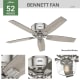 A thumbnail of the Hunter Bennett 52 LED Low Profile Hunter 53394 Bennett Ceiling Fan Details