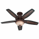 Hunter 54014 Brushed Cocoa 54" Indoor Ceiling Fan - 5 Blades and Light