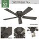 A thumbnail of the Hunter Crestfield 52 LED Low Profile Hunter 54208 Crestfield Ceiling Fan Details