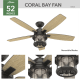 A thumbnail of the Hunter Coral Bay 52 LED Hunter 59420 Coral Ceiling Fan Details