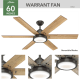 A thumbnail of the Hunter Warrant 60 LED Hunter 59461 Warrant Ceiling Fan Details