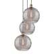 A thumbnail of the Innovations Lighting 113B-3P 41 19 Athens Deco Swirl Pendant Brushed Brass / Light Smoke Deco Swirl