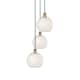 A thumbnail of the Innovations Lighting 113B-3P-11-17 White Mouchette Pendant Brushed Brass