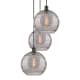 A thumbnail of the Innovations Lighting 113B-3P 41 19 Athens Deco Swirl Pendant Matte Black / Light Smoke Deco Swirl