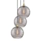 A thumbnail of the Innovations Lighting 113B-3P 41 19 Athens Deco Swirl Pendant Satin Gold / Light Smoke Deco Swirl