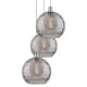 A thumbnail of the Innovations Lighting 113B-3P 41 19 Athens Deco Swirl Pendant White Polished Chrome / Light Smoke Deco Swirl