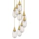 A thumbnail of the Innovations Lighting 119-450-1P-15-21 Malone Pendant Brushed Brass / Striped Clear