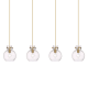 A thumbnail of the Innovations Lighting 124-410-1PS-10-52 Newton Sphere Pendant Brushed Brass / Clear