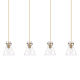 A thumbnail of the Innovations Lighting 124-410-1PS-10-52 Newton Cone Pendant Brushed Brass / Clear