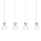 A thumbnail of the Innovations Lighting 124-410-1PS-10-52 Newton Cone Pendant Polished Nickel / Clear