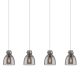 A thumbnail of the Innovations Lighting 124-410-1PS-10-52 Newton Bell Pendant Brushed Satin Nickel / Light Smoke