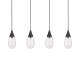 A thumbnail of the Innovations Lighting 124-450-1P-15-50 Malone Pendant Matte Black / Striped Clear