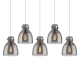 A thumbnail of the Innovations Lighting 125-410-1PS-10-40 Newton Bell Pendant Brushed Satin Nickel / Light Smoke