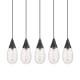 A thumbnail of the Innovations Lighting 125-450-1P-15-38 Malone Pendant Matte Black / Striped Clear