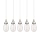 A thumbnail of the Innovations Lighting 125-450-1P-15-38 Malone Pendant Polished Nickel / Striped Clear