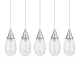 A thumbnail of the Innovations Lighting 125-450-1P-15-38 Malone Pendant Brushed Satin Nickel / Striped Clear