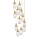 A thumbnail of the Innovations Lighting 126-450-1P-15-26 Malone Pendant Brushed Brass / Striped Clear