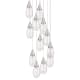 A thumbnail of the Innovations Lighting 126-450-1P-15-26 Malone Pendant Brushed Satin Nickel / Striped Clear