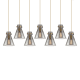 A thumbnail of the Innovations Lighting 127-410-1PS-10-52 Newton Cone Pendant Brushed Brass / Light Smoke