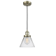 A thumbnail of the Innovations Lighting 201C Large Cone Antique Brass / Clear