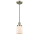 A thumbnail of the Innovations Lighting 201C Small Bell Antique Brass / Matte White Cased