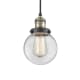 A thumbnail of the Innovations Lighting 201C-6 Beacon Black Antique Brass / Clear