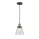 A thumbnail of the Innovations Lighting 201C Small Cone Black Antique Brass / Clear