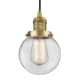 A thumbnail of the Innovations Lighting 201C-6 Beacon Brushed Brass / Clear