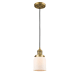 A thumbnail of the Innovations Lighting 201C Small Bell Brushed Brass / Matte White Cased