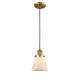 A thumbnail of the Innovations Lighting 201C Small Cone Brushed Brass / Matte White Cased